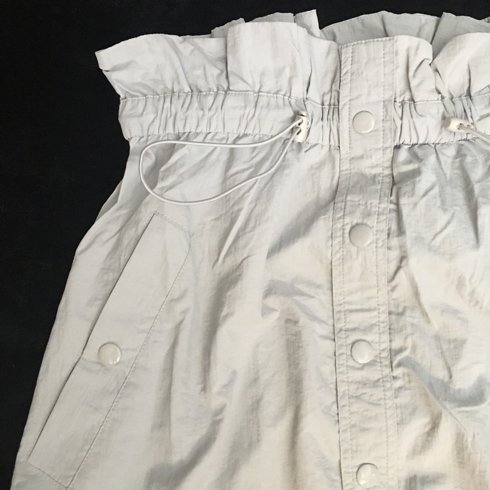 High Waisted Ruched Paper-Bag Skirt